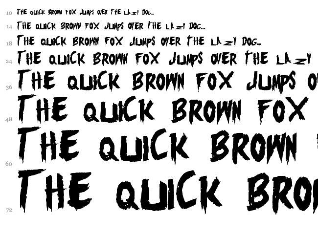 Monsters Attack ! font waterfall